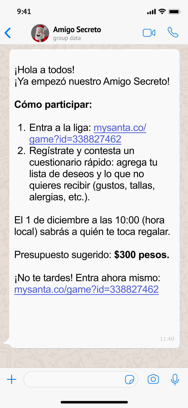 Recorrido de cada participante: invitación, lista de deseos y persona asignada